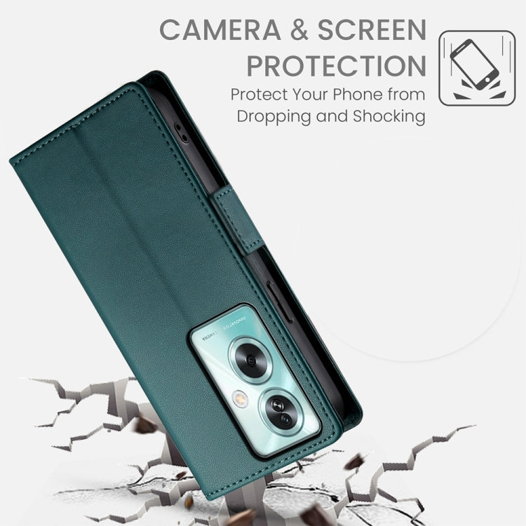 For OPPO A79 5G Side Buckle Magnetic Frosted Leather Phone Case