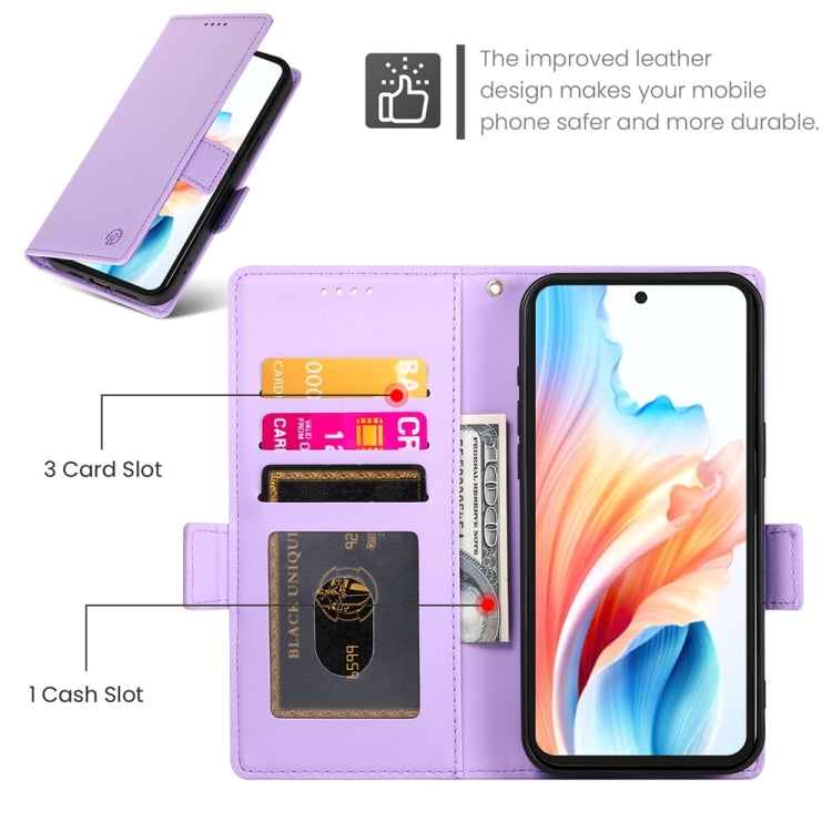 For OPPO A79 5G Side Buckle Magnetic Frosted Leather Phone Case