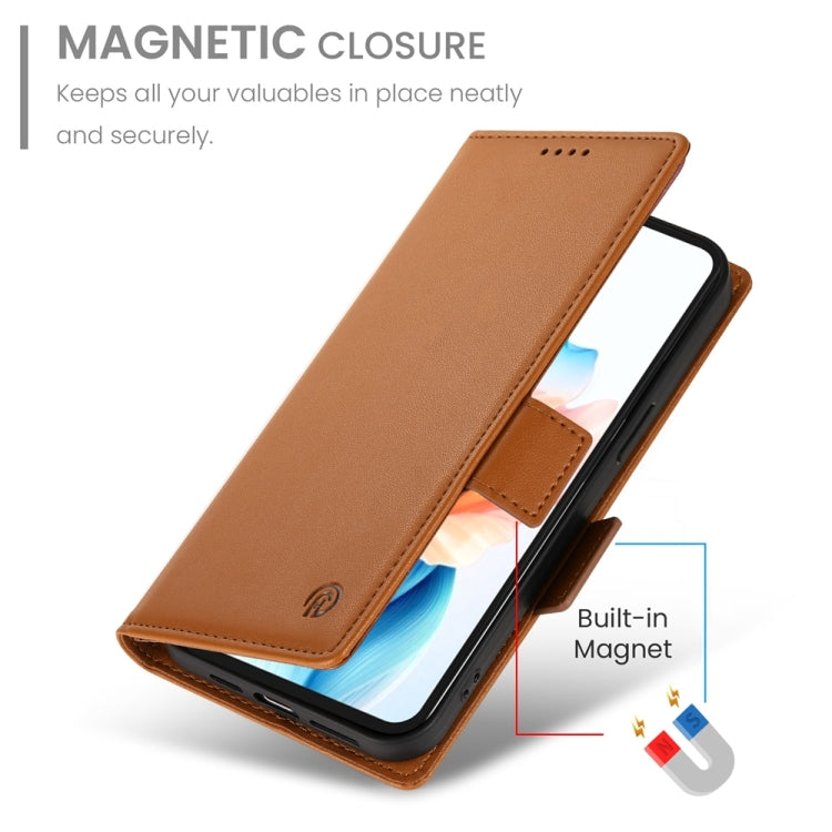 For OPPO A79 5G Side Buckle Magnetic Frosted Leather Phone Case