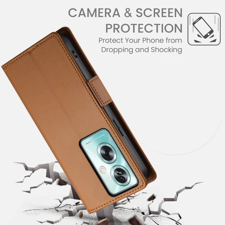 For OPPO A79 5G Side Buckle Magnetic Frosted Leather Phone Case