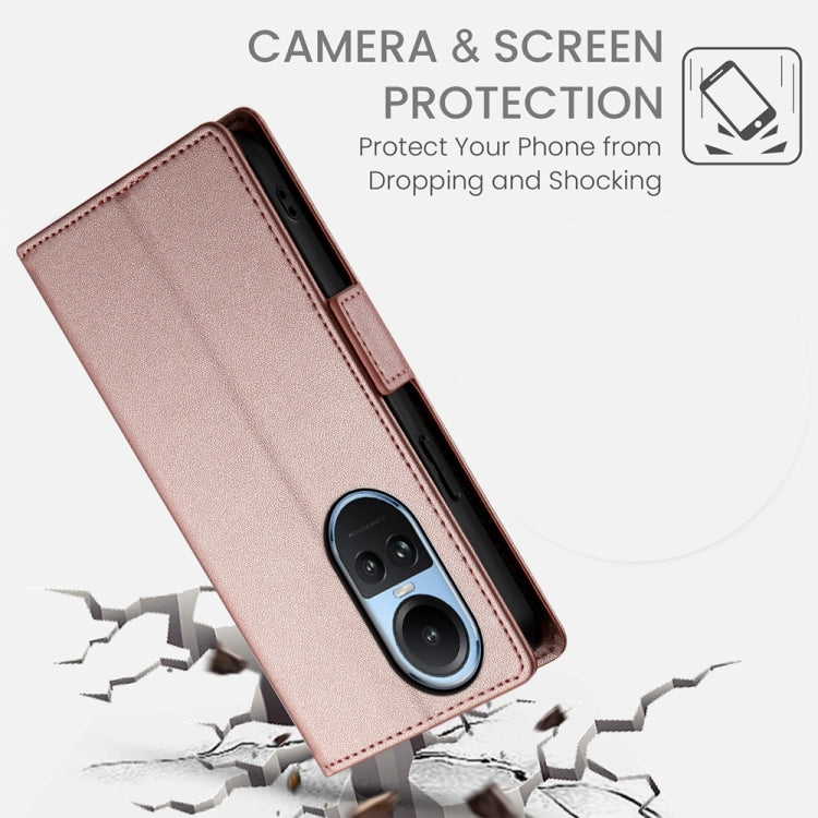 For OPPO Reno10 / Reno10 Pro Global Side Buckle Magnetic Frosted Leather Phone Case