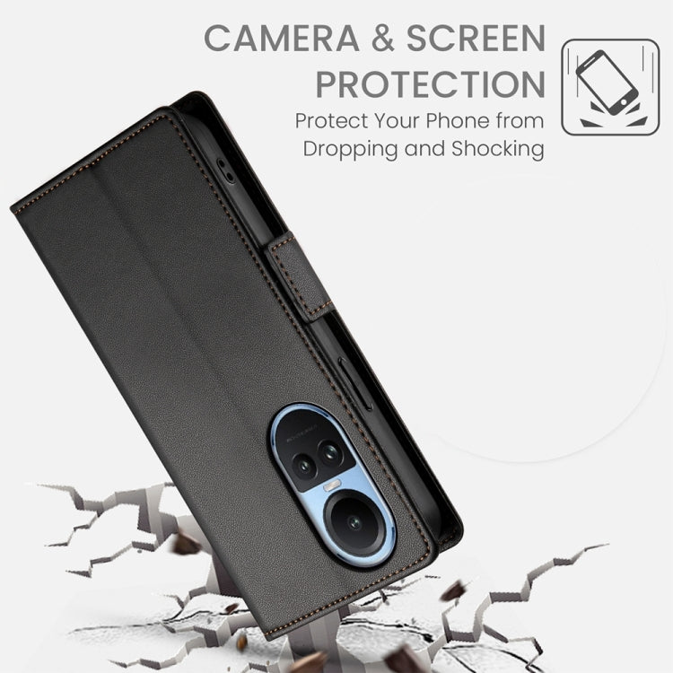 For OPPO Reno10 / Reno10 Pro Global Side Buckle Magnetic Frosted Leather Phone Case