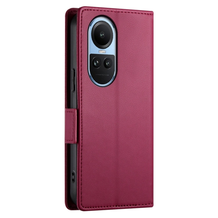 For OPPO Reno10 / Reno10 Pro Global Side Buckle Magnetic Frosted Leather Phone Case