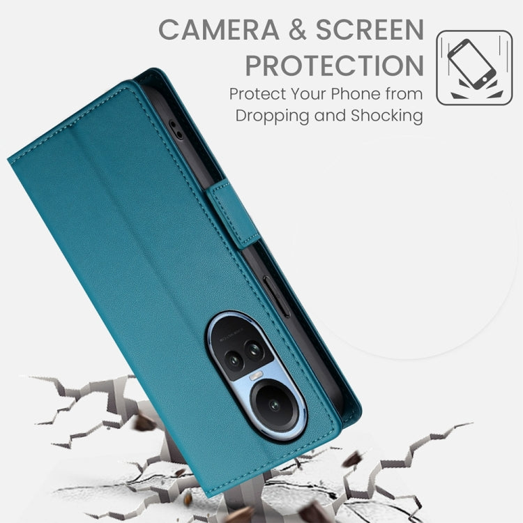 For OPPO Reno10 / Reno10 Pro Global Side Buckle Magnetic Frosted Leather Phone Case