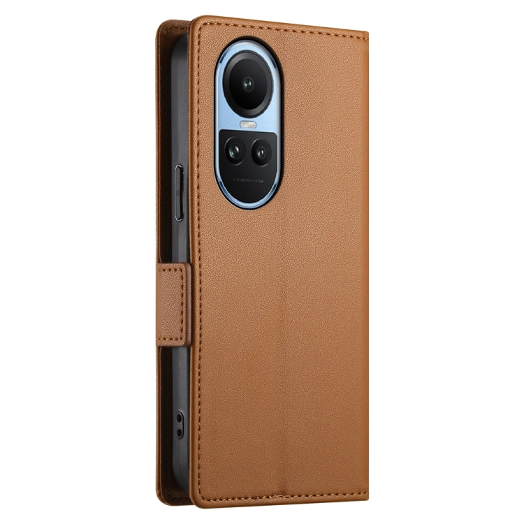 For OPPO Reno10 / Reno10 Pro Global Side Buckle Magnetic Frosted Leather Phone Case