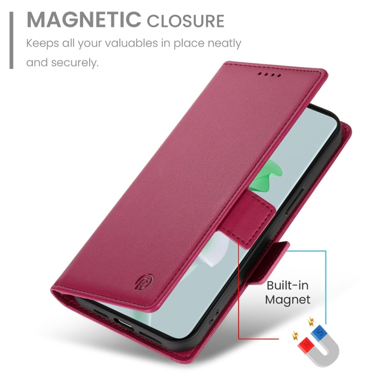 For OPPO Reno11 5G Global Side Buckle Magnetic Frosted Leather Phone Case