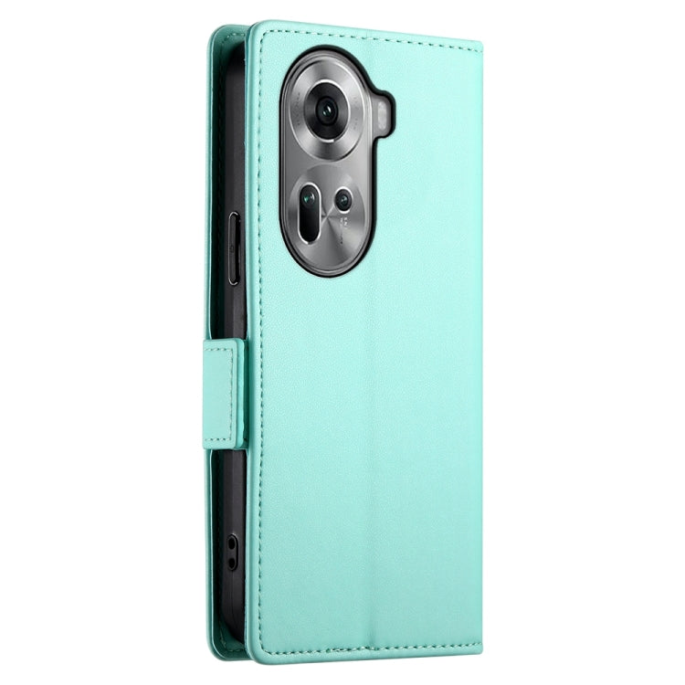 For OPPO Reno11 5G Global Side Buckle Magnetic Frosted Leather Phone Case