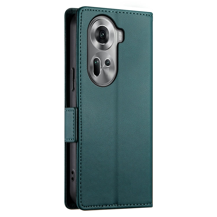 For OPPO Reno11 5G Global Side Buckle Magnetic Frosted Leather Phone Case