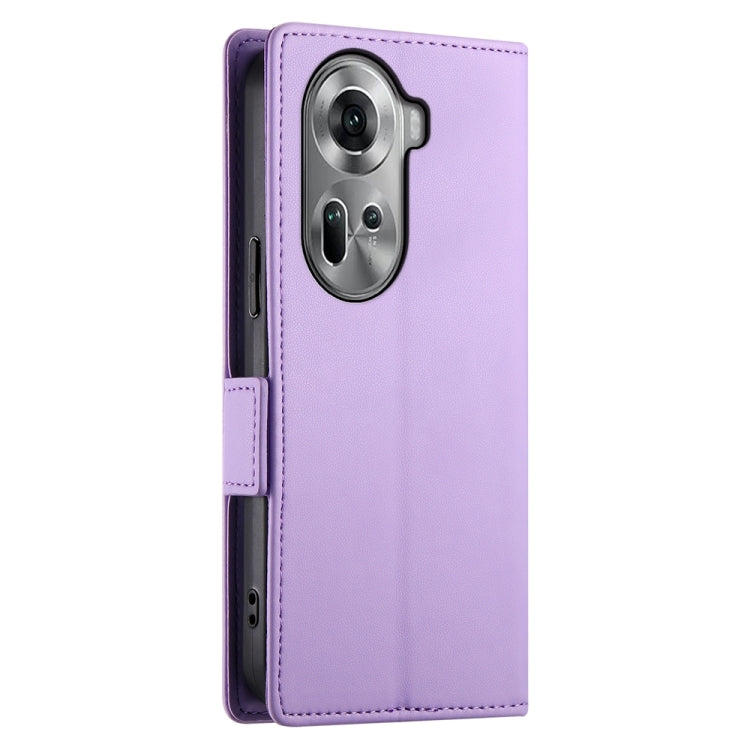 For OPPO Reno11 5G Global Side Buckle Magnetic Frosted Leather Phone Case