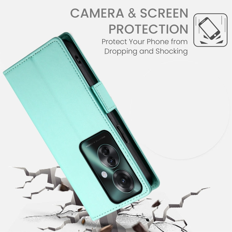 For OPPO Reno11 F Side Buckle Magnetic Frosted Leather Phone Case