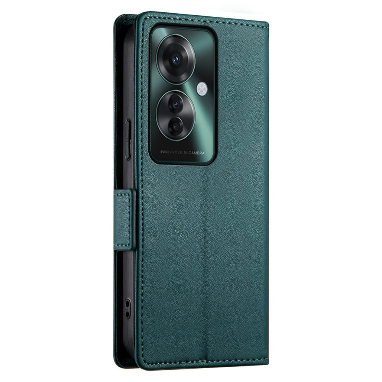 For OPPO Reno11 F Side Buckle Magnetic Frosted Leather Phone Case