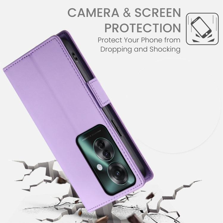 For OPPO Reno11 F Side Buckle Magnetic Frosted Leather Phone Case