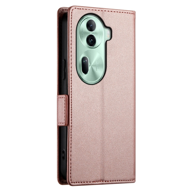 For OPPO Reno11 Pro 5G Global Side Buckle Magnetic Frosted Leather Phone Case