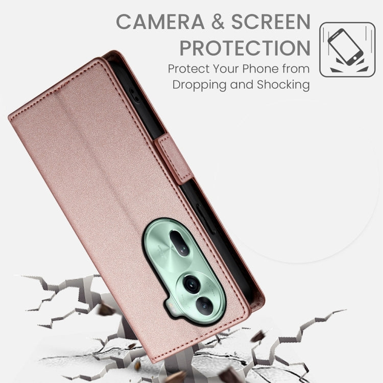 For OPPO Reno11 Pro 5G Global Side Buckle Magnetic Frosted Leather Phone Case