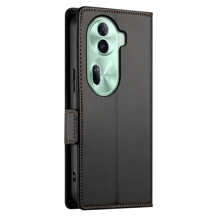 For OPPO Reno11 Pro 5G Global Side Buckle Magnetic Frosted Leather Phone Case