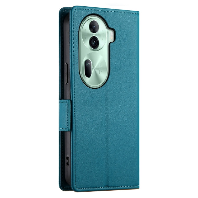 For OPPO Reno11 Pro 5G Global Side Buckle Magnetic Frosted Leather Phone Case