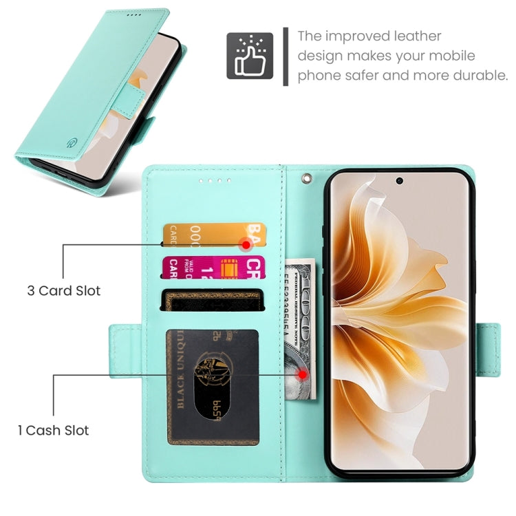 For OPPO Reno11 Pro 5G Global Side Buckle Magnetic Frosted Leather Phone Case