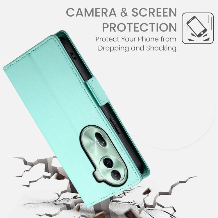 For OPPO Reno11 Pro 5G Global Side Buckle Magnetic Frosted Leather Phone Case