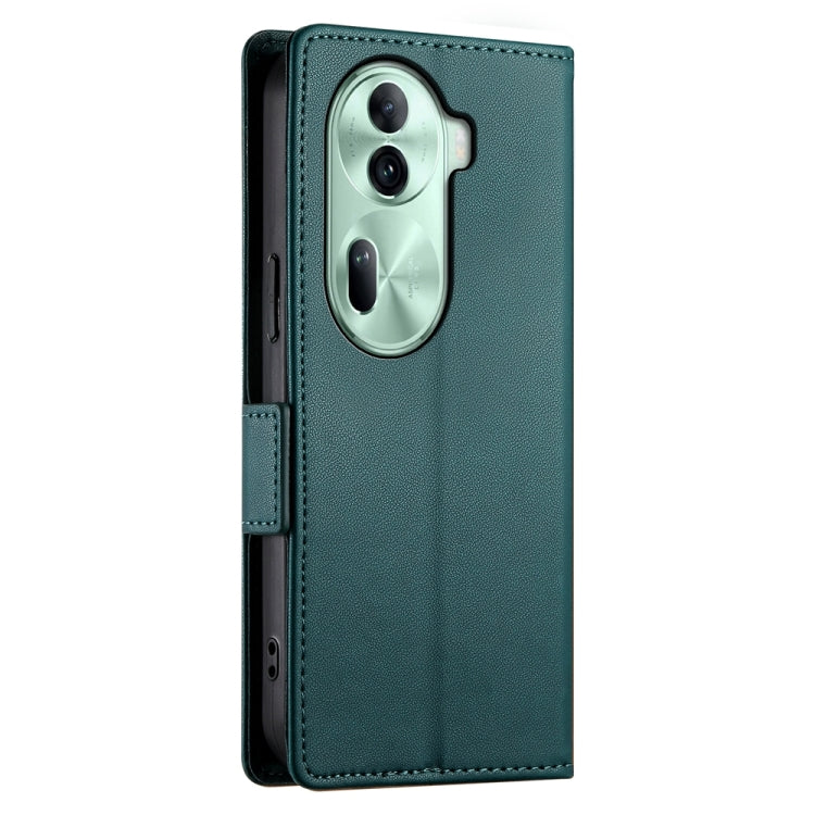 For OPPO Reno11 Pro 5G Global Side Buckle Magnetic Frosted Leather Phone Case