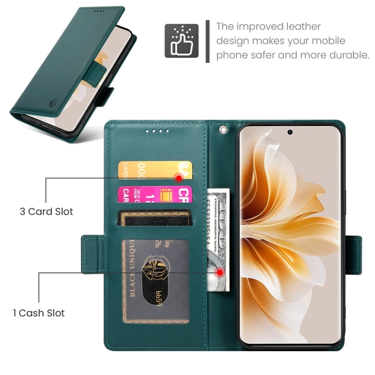For OPPO Reno11 Pro 5G Global Side Buckle Magnetic Frosted Leather Phone Case