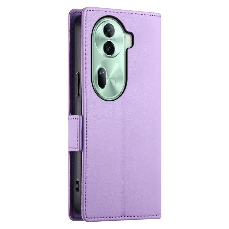 For OPPO Reno11 Pro 5G Global Side Buckle Magnetic Frosted Leather Phone Case