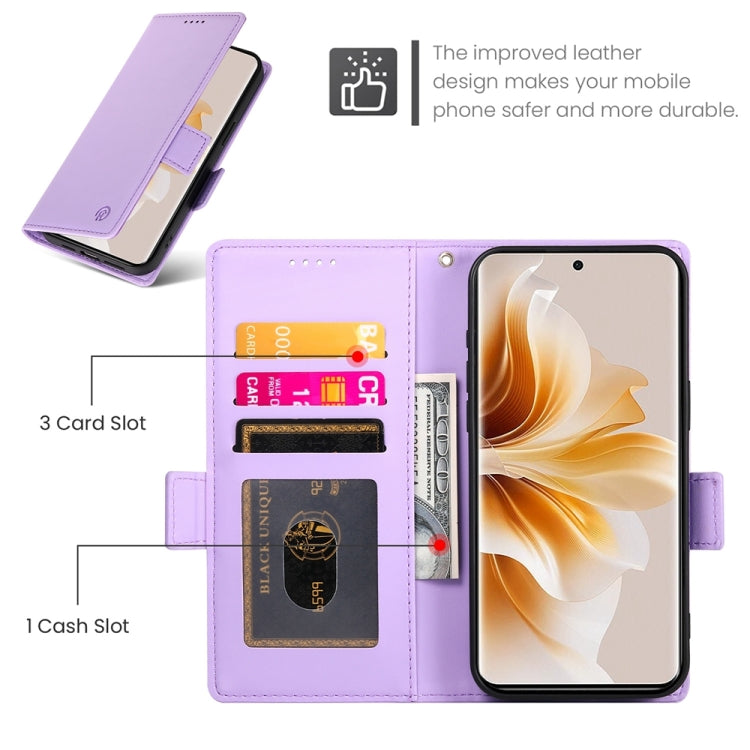 For OPPO Reno11 Pro 5G Global Side Buckle Magnetic Frosted Leather Phone Case