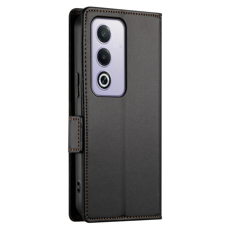 For OPPO A5 5G Global / A3 Pro 5G Side Buckle Magnetic Frosted Leather Phone Case