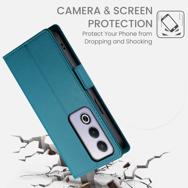 For OPPO A5 5G Global / A3 Pro 5G Side Buckle Magnetic Frosted Leather Phone Case