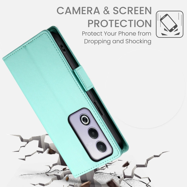 For OPPO A5 5G Global / A3 Pro 5G Side Buckle Magnetic Frosted Leather Phone Case
