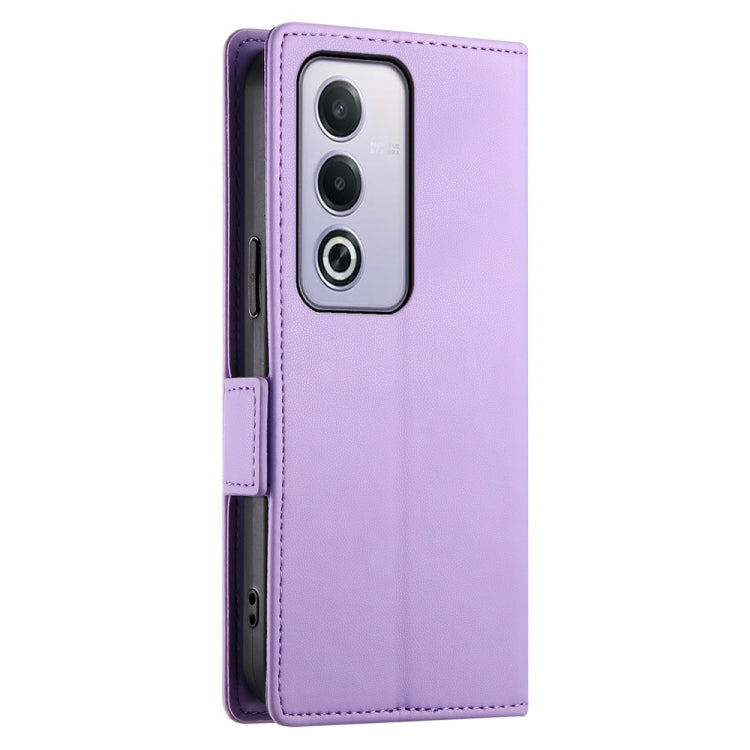 For OPPO A5 5G Global / A3 Pro 5G Side Buckle Magnetic Frosted Leather Phone Case
