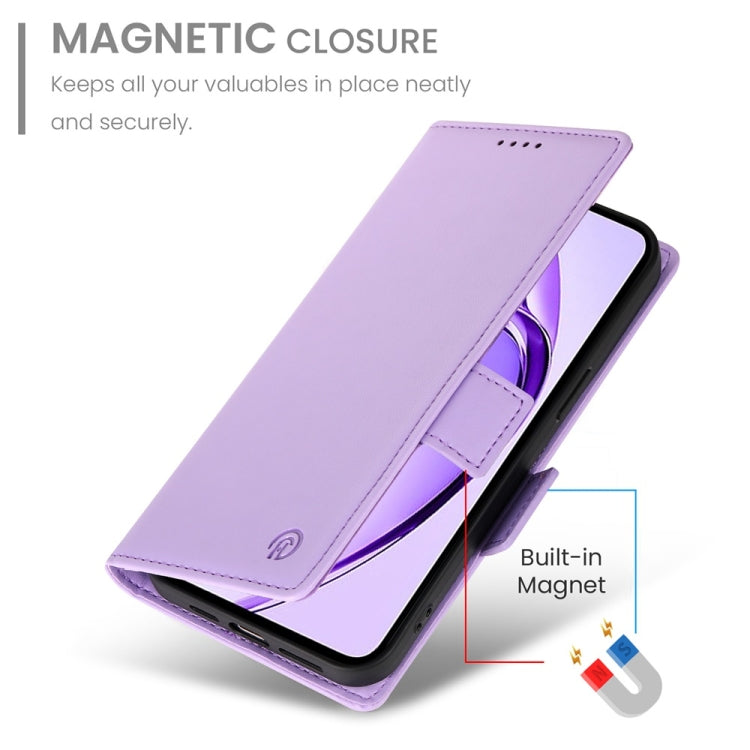 For OPPO A5 5G Global / A3 Pro 5G Side Buckle Magnetic Frosted Leather Phone Case
