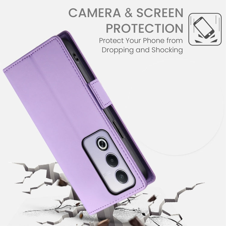 For OPPO A5 5G Global / A3 Pro 5G Side Buckle Magnetic Frosted Leather Phone Case