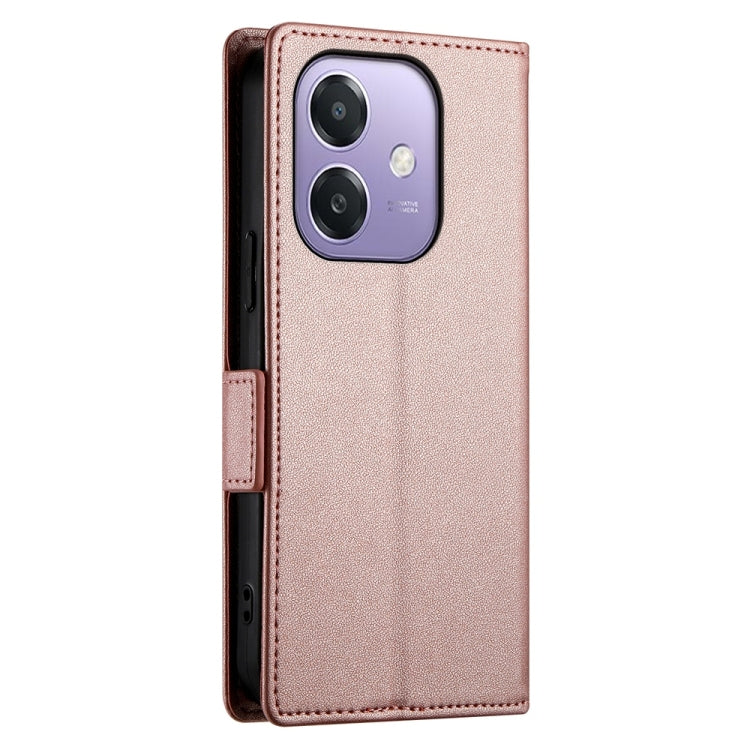 For OPPO A5x 5G / A3 4G / 5G / A3X 4G / 5G Side Buckle Magnetic Frosted Leather Phone Case