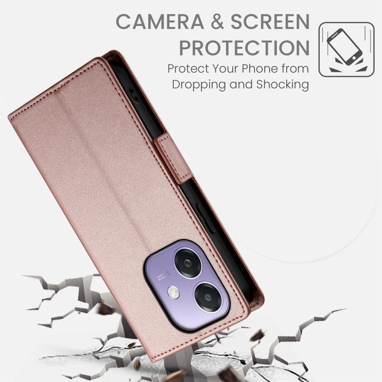 For OPPO A5x 5G / A3 4G / 5G / A3X 4G / 5G Side Buckle Magnetic Frosted Leather Phone Case