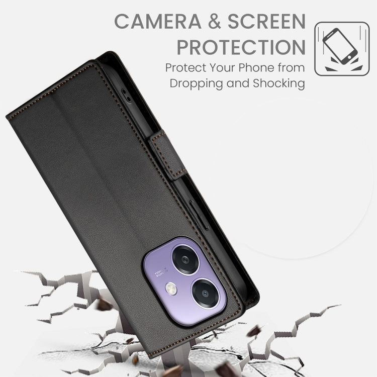 For OPPO A5x 5G / A3 4G / 5G / A3X 4G / 5G Side Buckle Magnetic Frosted Leather Phone Case