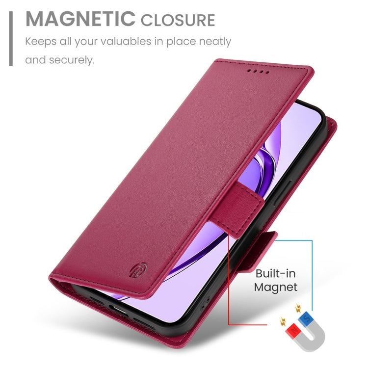 For OPPO A5x 5G / A3 4G / 5G / A3X 4G / 5G Side Buckle Magnetic Frosted Leather Phone Case
