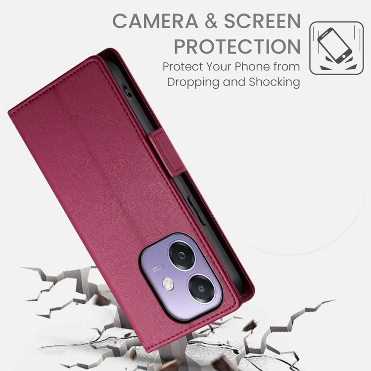 For OPPO A5x 5G / A3 4G / 5G / A3X 4G / 5G Side Buckle Magnetic Frosted Leather Phone Case