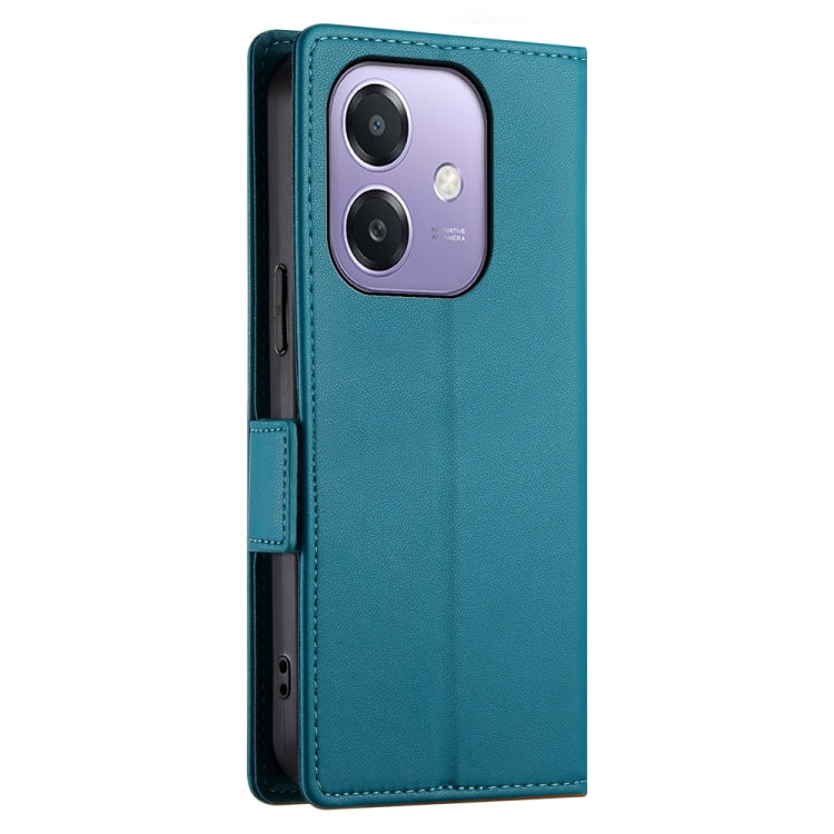 For OPPO A5x 5G / A3 4G / 5G / A3X 4G / 5G Side Buckle Magnetic Frosted Leather Phone Case