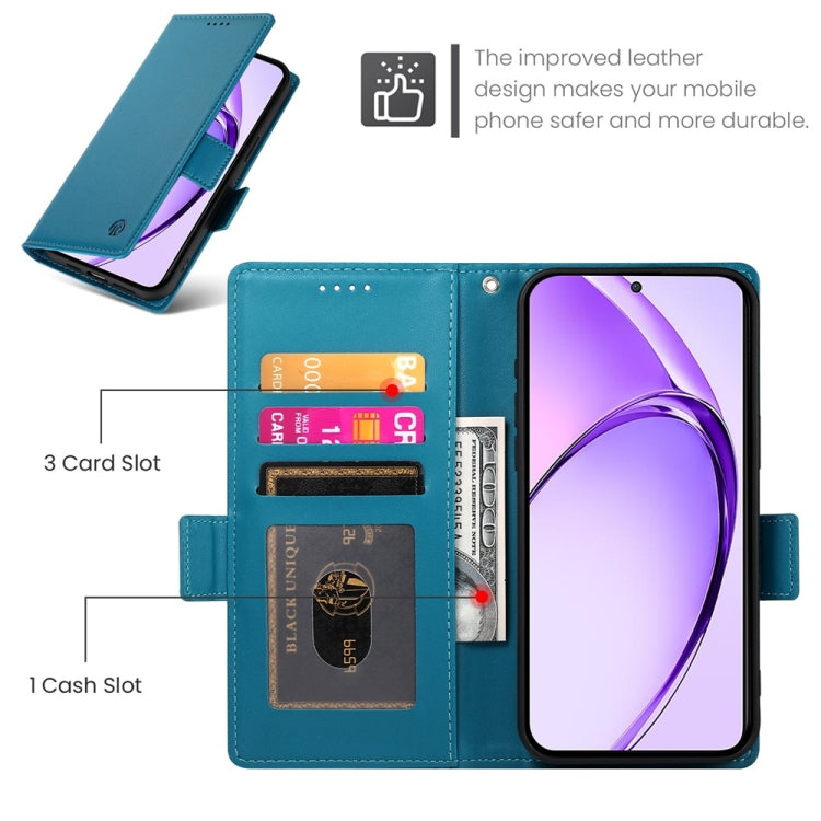 For OPPO A5x 5G / A3 4G / 5G / A3X 4G / 5G Side Buckle Magnetic Frosted Leather Phone Case