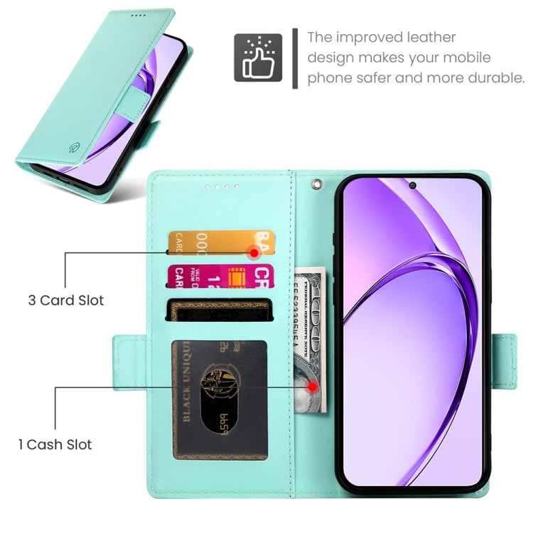 For OPPO A5x 5G / A3 4G / 5G / A3X 4G / 5G Side Buckle Magnetic Frosted Leather Phone Case