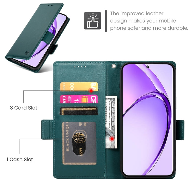 For OPPO A5x 5G / A3 4G / 5G / A3X 4G / 5G Side Buckle Magnetic Frosted Leather Phone Case