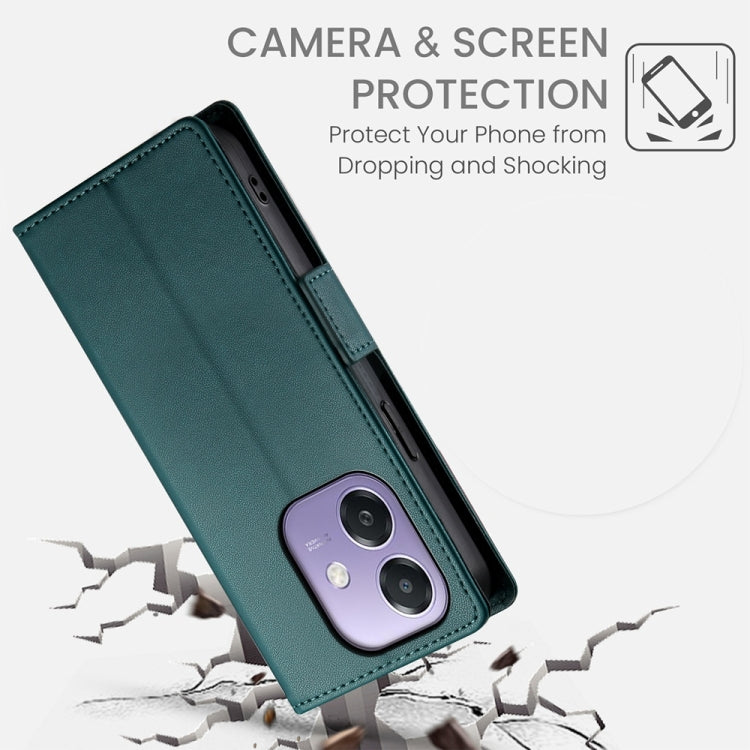 For OPPO A5x 5G / A3 4G / 5G / A3X 4G / 5G Side Buckle Magnetic Frosted Leather Phone Case