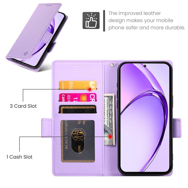 For OPPO A5x 5G / A3 4G / 5G / A3X 4G / 5G Side Buckle Magnetic Frosted Leather Phone Case