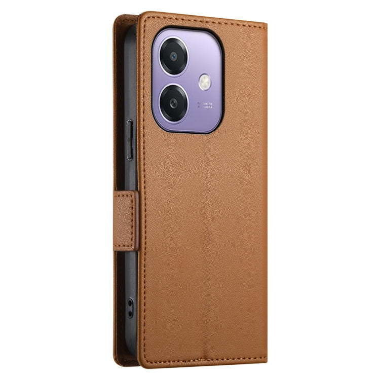 For OPPO A5x 5G / A3 4G / 5G / A3X 4G / 5G Side Buckle Magnetic Frosted Leather Phone Case
