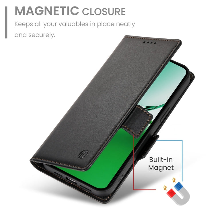 For OPPO Reno12 F 4G / 5G / F27 India Side Buckle Magnetic Frosted Leather Phone Case