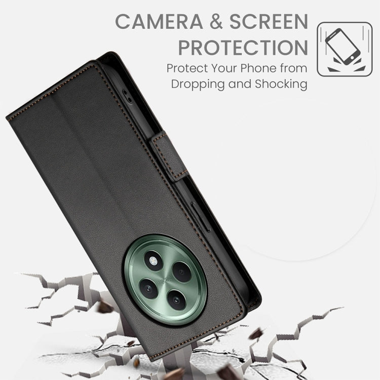 For OPPO Reno12 F 4G / 5G / F27 India Side Buckle Magnetic Frosted Leather Phone Case