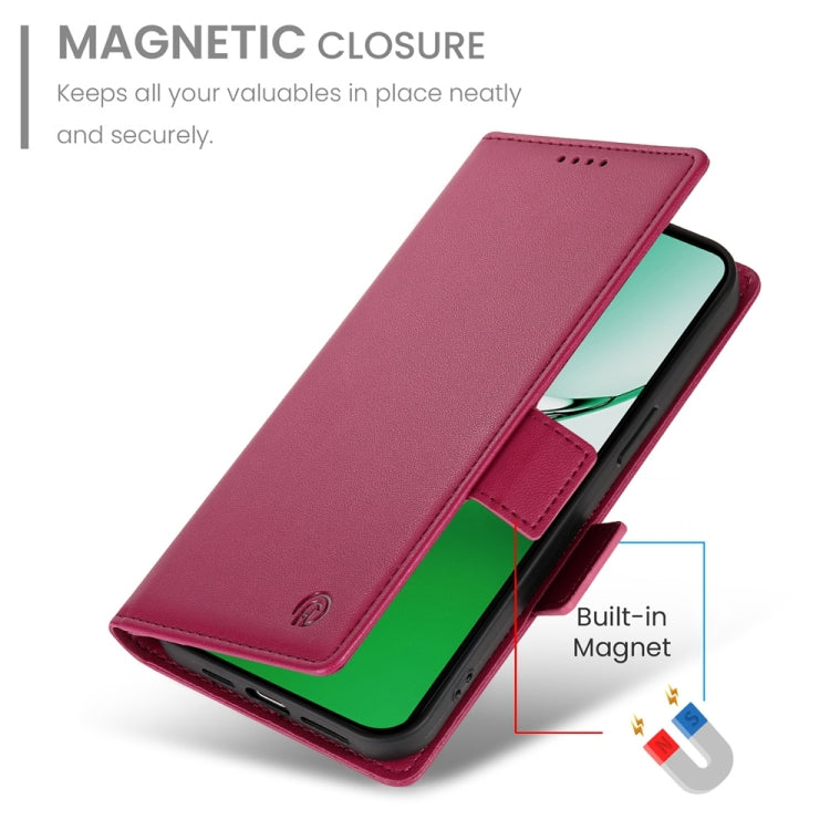 For OPPO Reno12 F 4G / 5G / F27 India Side Buckle Magnetic Frosted Leather Phone Case