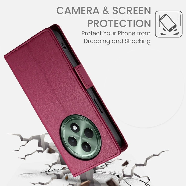 For OPPO Reno12 F 4G / 5G / F27 India Side Buckle Magnetic Frosted Leather Phone Case
