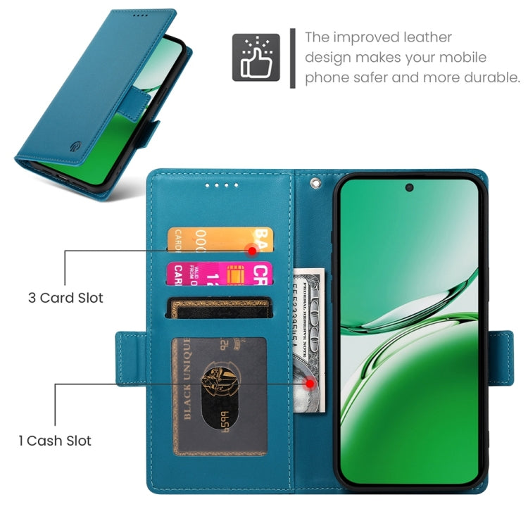 For OPPO Reno12 F 4G / 5G / F27 India Side Buckle Magnetic Frosted Leather Phone Case