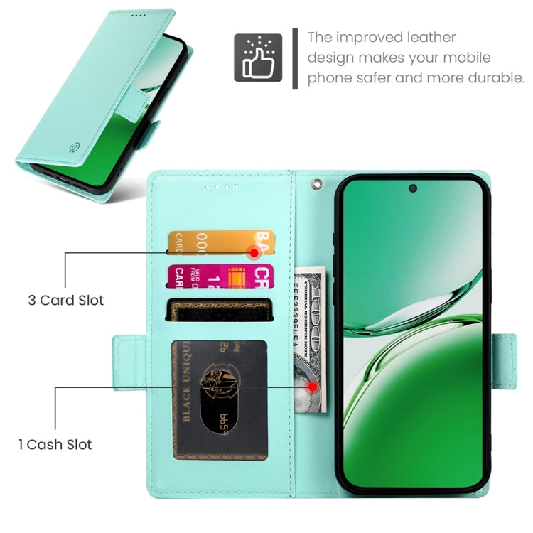 For OPPO Reno12 F 4G / 5G / F27 India Side Buckle Magnetic Frosted Leather Phone Case